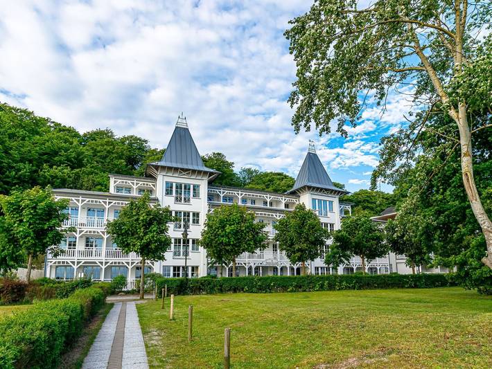 Ferienwohnung für 2 Personen, mit Balkon und Seeblick, mit Haustier auf der Halbinsel Mönchgut