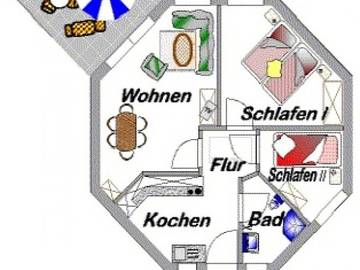 Ferienhaus für 4 Personen, mit Terrasse und Ausblick an der Wurster Nordseeküste