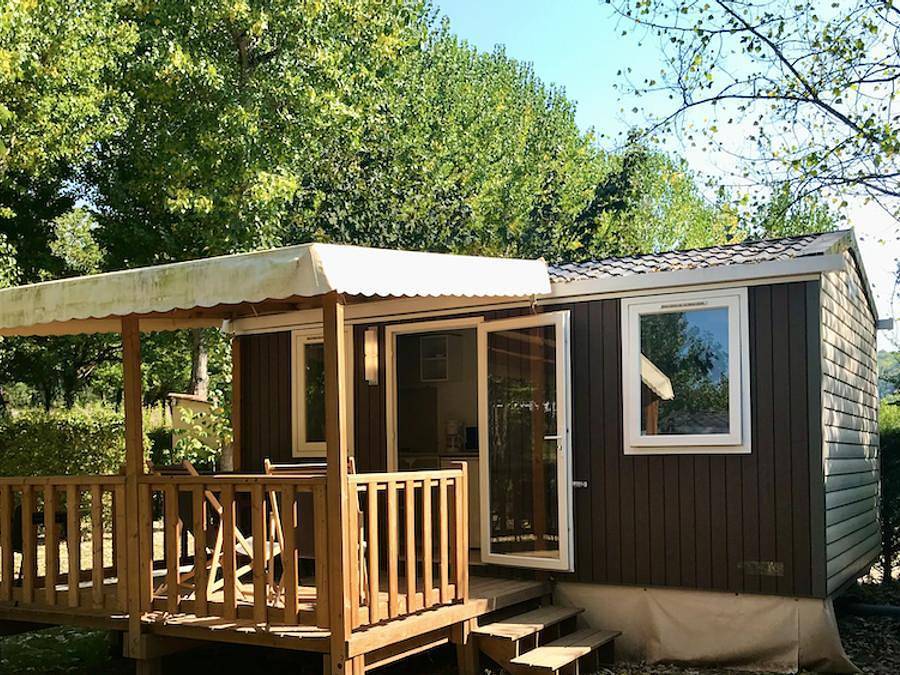 Camping Le Rocher de la Cave - Mobilheim 3 personen - Studio in Carsac-Aillac, Périgord Noir