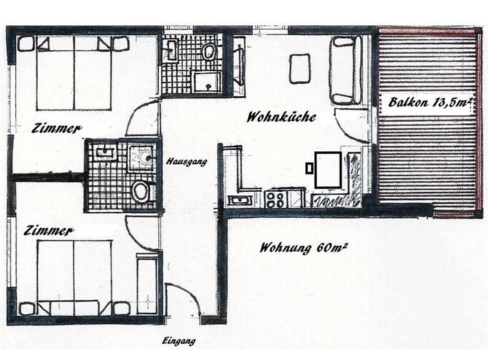 Ferienwohnung für 6 Personen, mit Balkon, mit Haustier in Uderns - 3