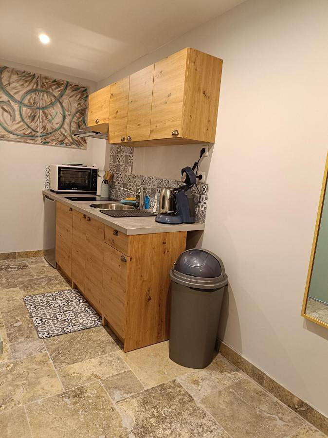 Gîte pour 3 personnes, avec piscine ainsi que jardin et vue à Aurons - 4