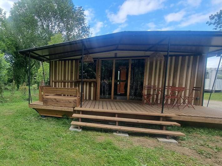 Flower Camping de La Grande Lande - Safarizelt 6 personen - Chalet Toilé Prémium in Moëlan-sur-Mer, Quimper und Umgebung
