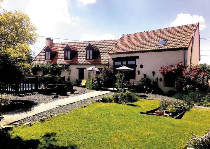 Maison de vacances pour 10 personnes, avec Terrasse ainsi que Jardin et Piscine