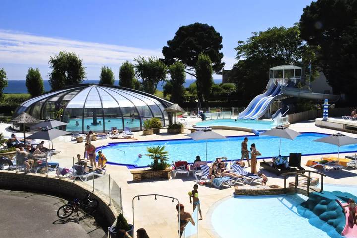 Mobil home pour 7 personnes, avec terrasse ainsi que piscine et sauna, animaux acceptés à Névez - 4