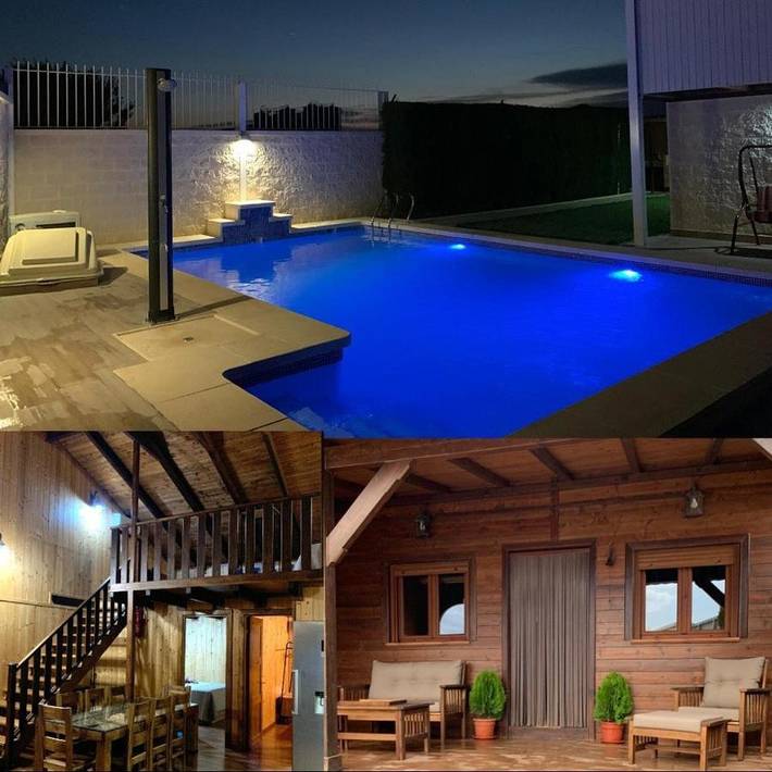 Casa rural con piscina para 9 personas, con jardín además de jacuzzi y piscina en Alcalá del Júcar