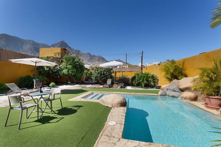 Casa de vacaciones para 8 personas, con Jardín en La Aldea de San Nicolás
