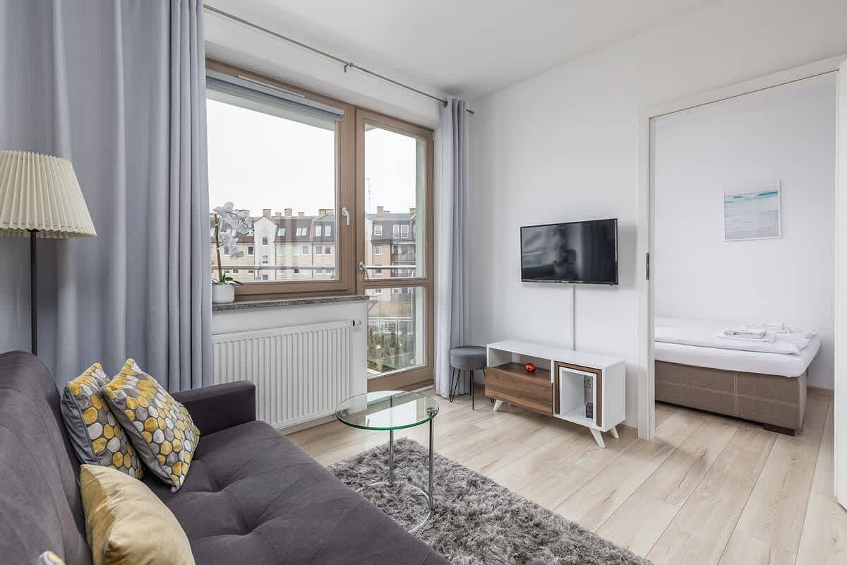Cały apartament, Modern Apartment | Balcony and Proximity to Park in Świnoujście, Zalew Szczeciński