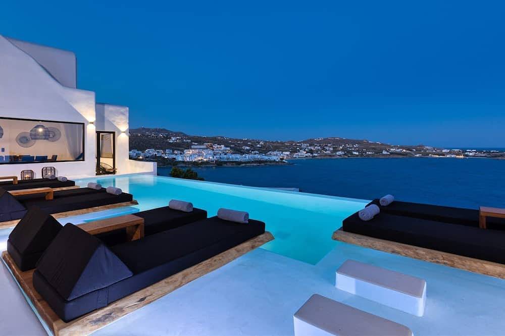 Magnificent Mykonos Villa | Villa Rikei | 5 Bedrooms | Unique Aegean Sea Views | Private Infinity Pool | Outdoor Jacuzzi | Psarou Beach in Mykonos