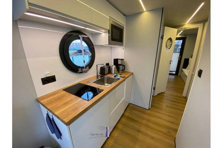 Boot für 6 Personen, mit Sauna und Ausblick sowie Terrasse, mit Haustier in Barth - 4