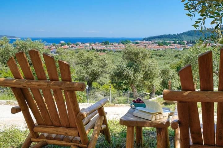 Villa für 6 Personen, mit Garten und Ausblick auf Thassos