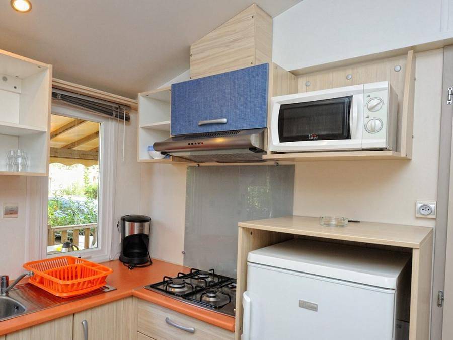 Camping Dunes et Soleil - Mobilheim 4 personen - Mobilheim | Classic | 2 Zi. | 4 Pers. | Erhöhte Terrasse | Klim. in Marseillan, Côte d'Améthyste