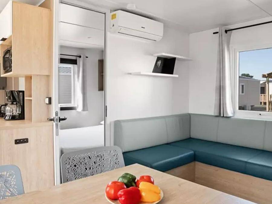 Camping Lou Pignada  - Mobilheim 6 personen - Mobilheim | Comfort | 3 Zi. | 6 Pers. | Einfache Terrasse | Clim. in Messanges, Côte d’Argent