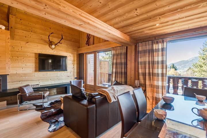 Chalet pour 8 personnes, avec piscine et balcon à Megève - 3