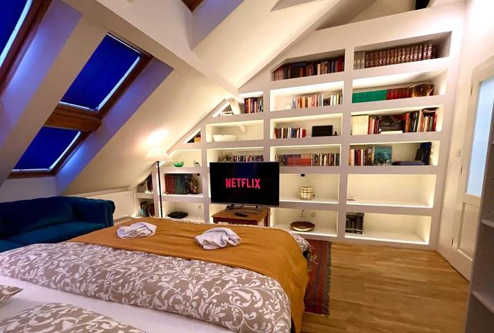 Loft dla 5 osób, z widok w Praga