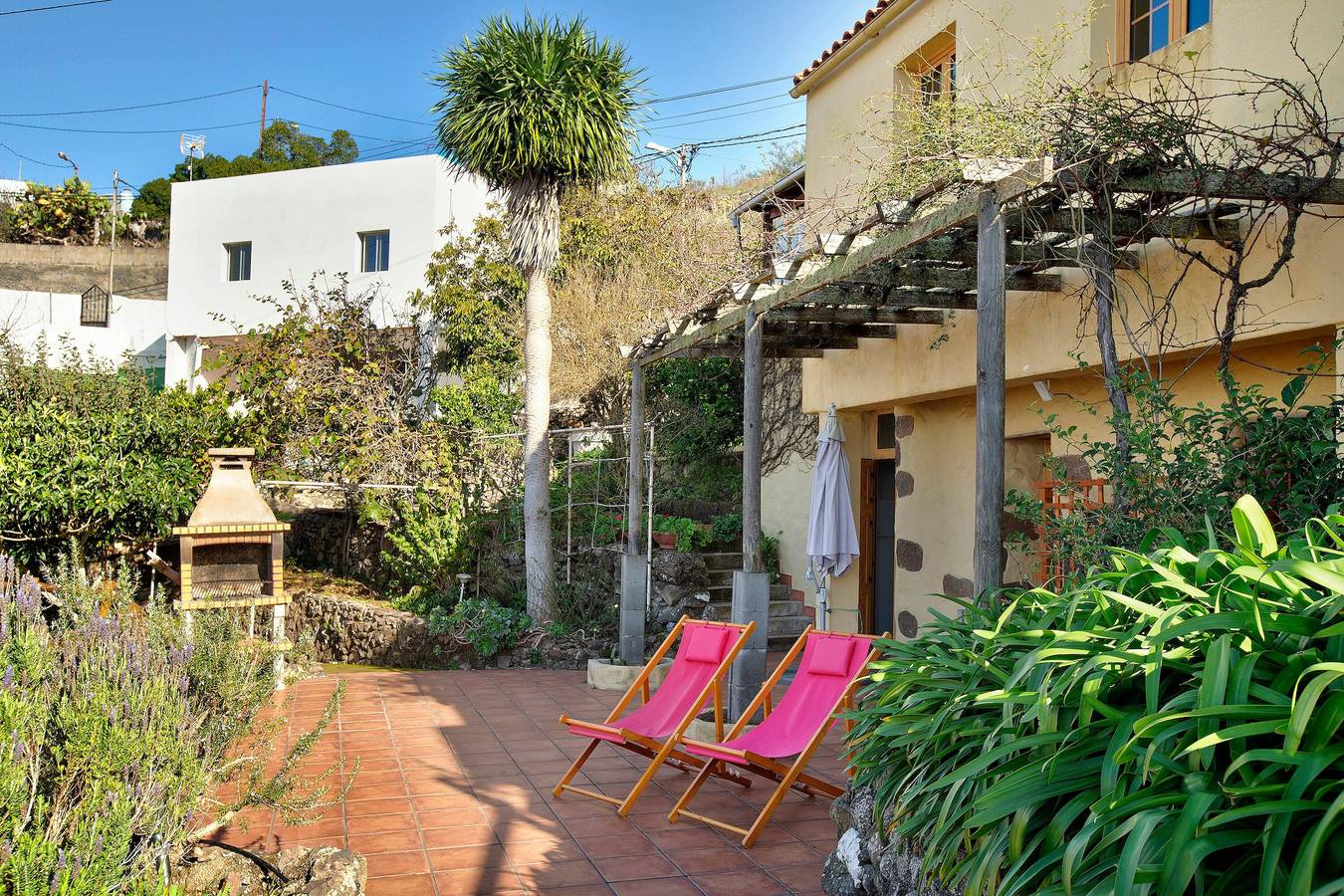 Ferienhaus Mirador de Domingo mit Bergblick, Meerblick, Terrassen und Garten in Gáldar, Gran Canaria Nord