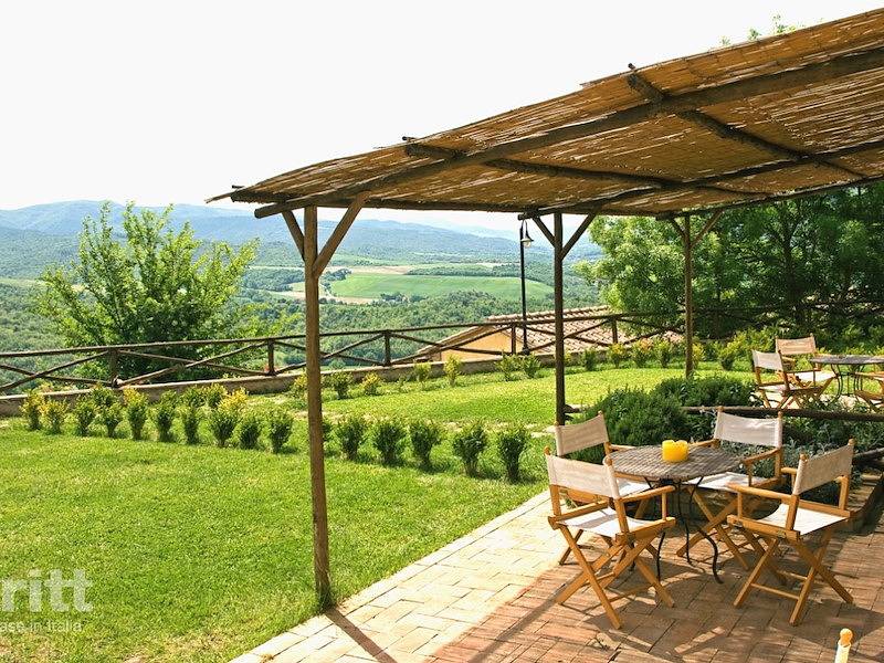 Tritt — 4-Personen-Wohnung in der Toskana mit Panoramablick in Montecatini Val di Cecina, Etruskische Küste