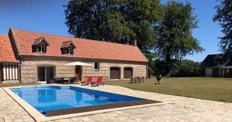 Maison d’hôte pour 6 personnes, avec jardin et piscine ainsi que vue et sauna à Écrainville