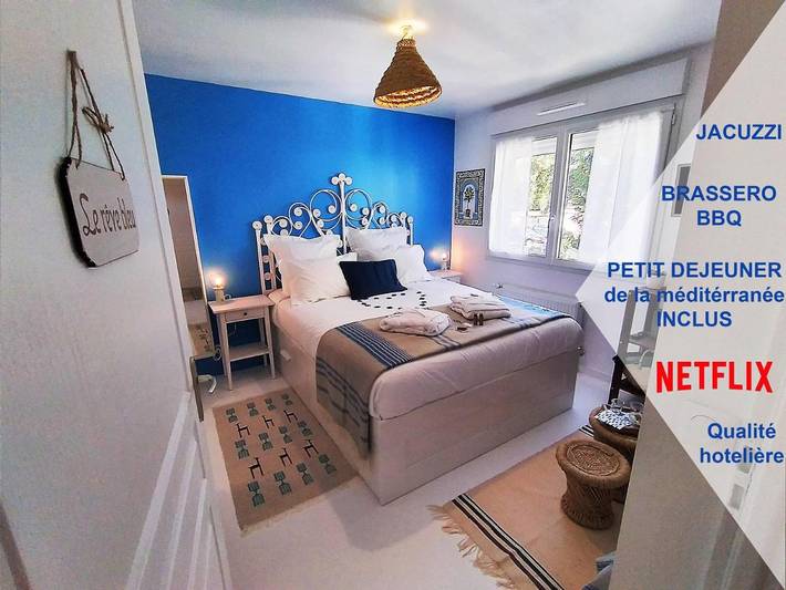 Maison d’hôte pour 5 personnes, avec Jacuzzi ainsi que Jardin et Vue