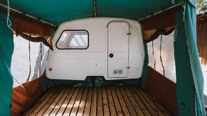 Camping für 3 Personen, mit Terrasse in Halbinsel Hel