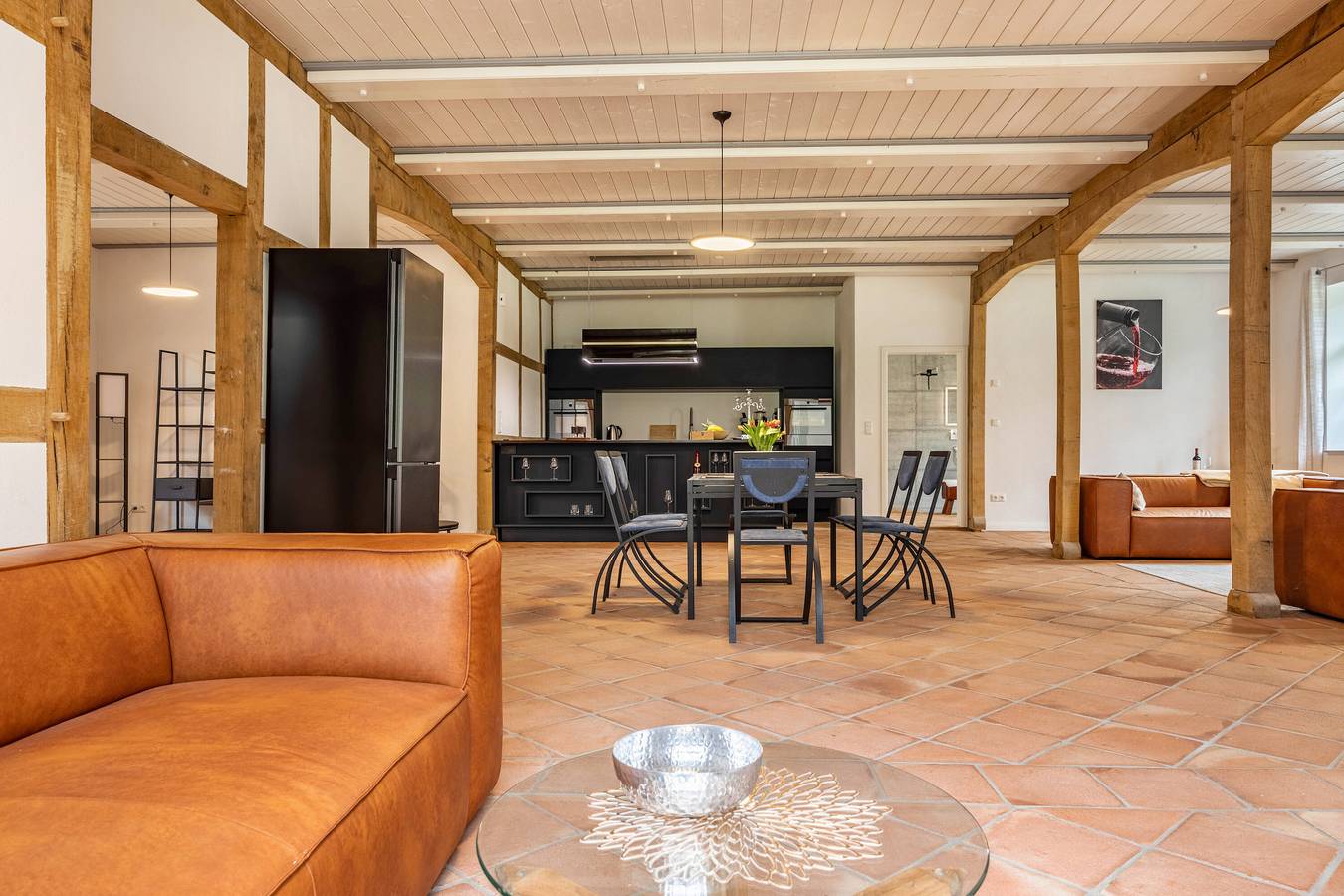 Apartamento entero, Apartamento 'Südterrasse mit Loftcharme' con vistas a la montaña, piscina privada y Wi-Fi in Dedelstorf, Distrito de Gifhorn