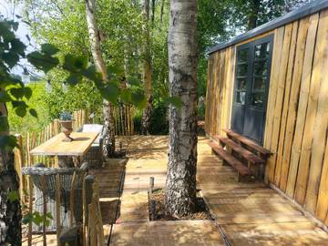 Gîte pour 2 personnes, avec vue ainsi que jardin et terrasse dans Poppel