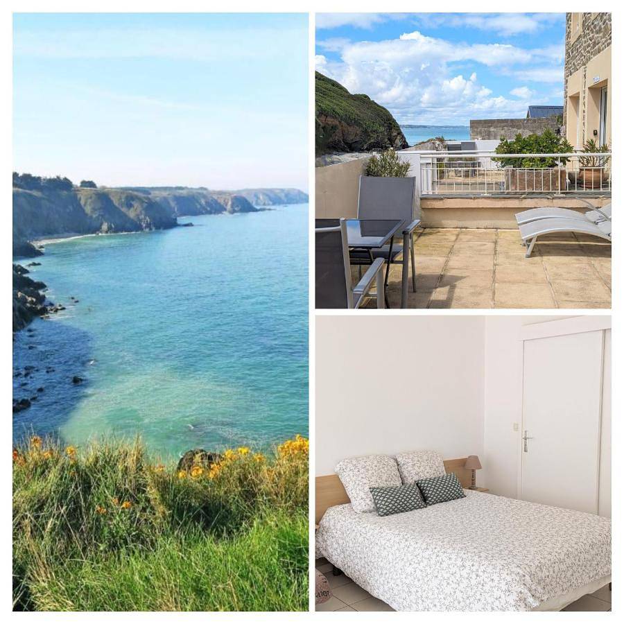 Appartement entier, Vue mer avec terrasse- face à la plage et au sentier de rando in La Cotentin, Lamballe-Armor