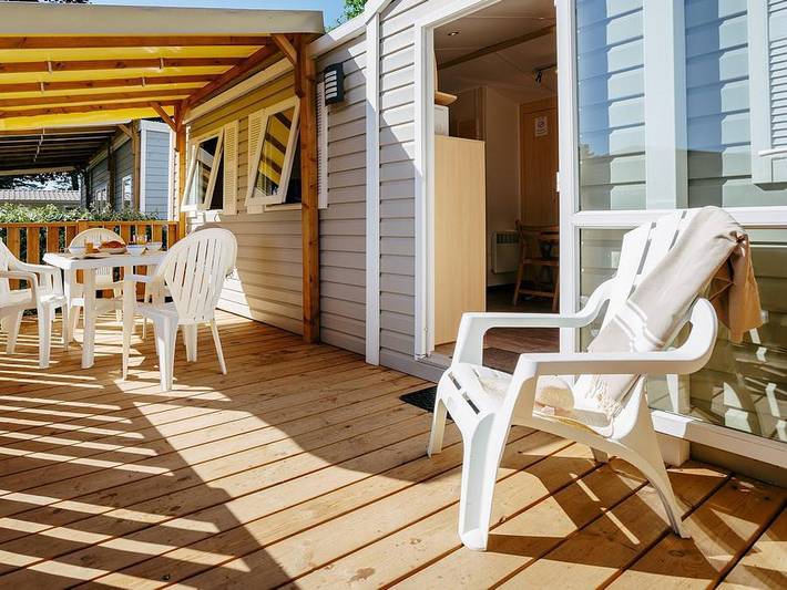 Camping Domaine de Ker Ys - Mobilheim 6 personen - Mobilheim | Classic | 3 Schlafz. | 6 Pers. | Hochterrasse | 1 Bad in Iroise