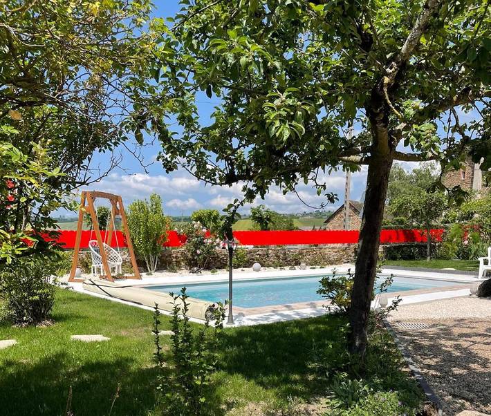 Maison d’hôte pour 2 personnes, avec terrasse ainsi que piscine et jardin