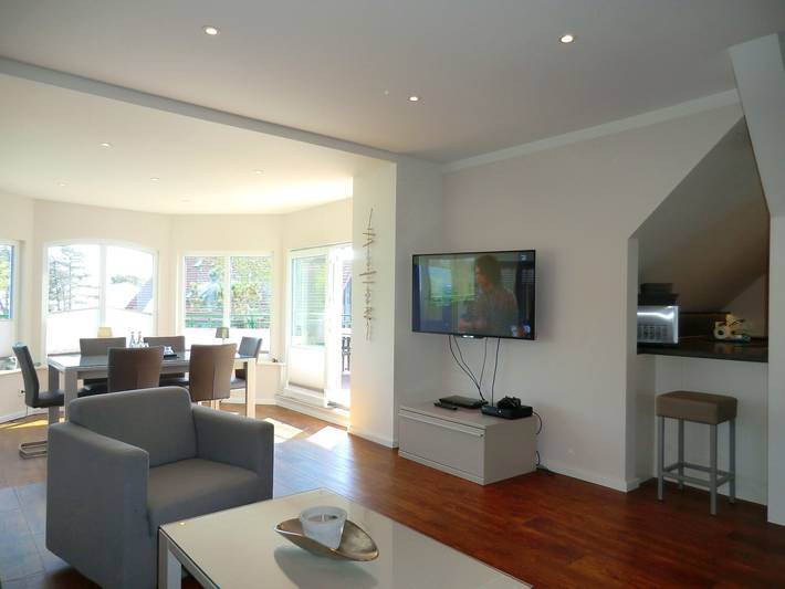 Ganze Ferienwohnung, Luxus-Penthouse am Strand, mit Traum-Meerblick, Dachterrasse und Sauna in Nordfriesische Inseln (Schleswig-Holstein) (Schleswig-Holstein), Wyk auf Föhr
