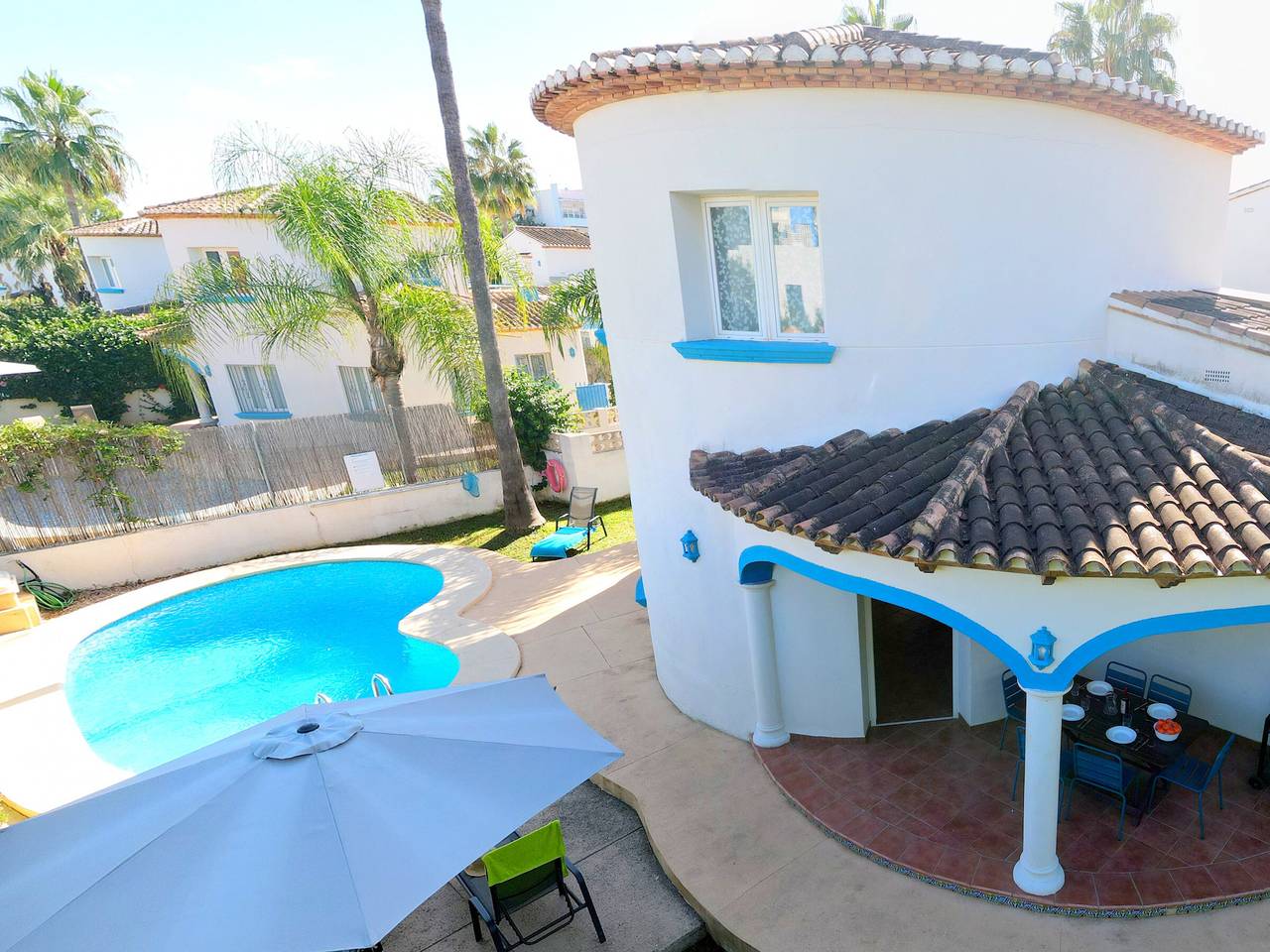 Denia: Villa élégante avec piscine privée à 400m de la plage, pour 6 personnes in El Palmar, Costa Blanca