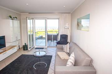 Ferienwohnung für 2 Personen, mit Seeblick und Balkon in Norderney Weststrand