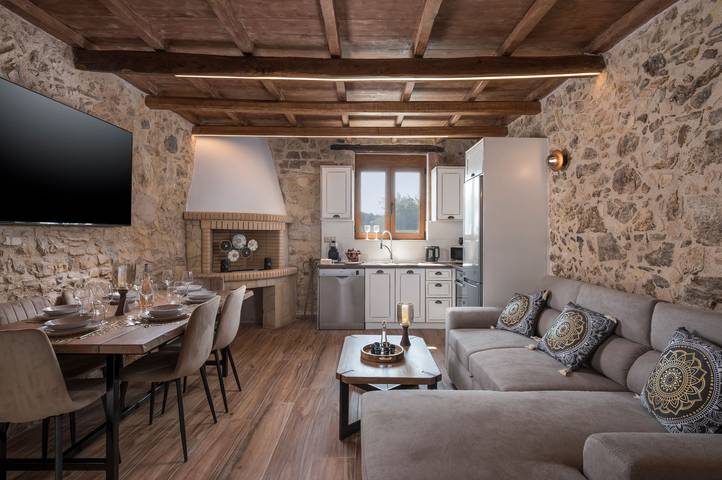Maison de vacances pour 6 personnes avec balcon in Région de la Canée