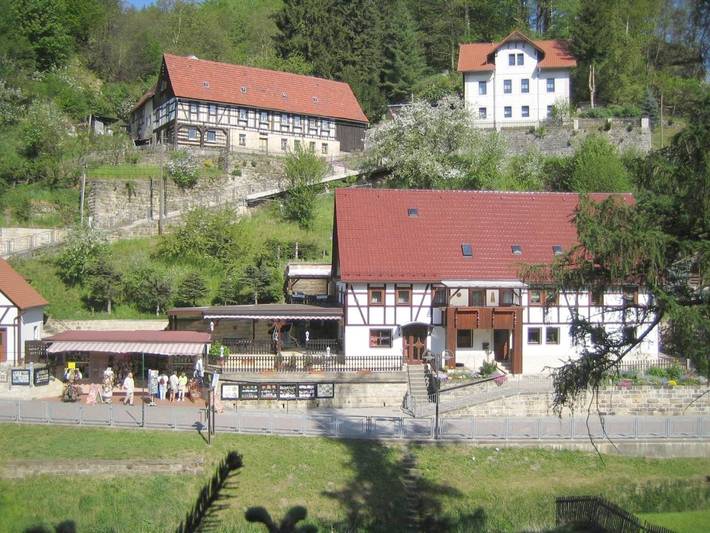 Ferienwohnung für 4 Personen, mit Terrasse und Ausblick in Rathen