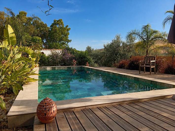 Casa de vacaciones para 2 personas, con Terraza y Jardín además de Piscina y Vistas en Valle de Abdalajís