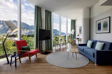 Hôtel pour 2 personnes, avec piscine et vue ainsi que sauna et terrasse, animaux acceptés à Dornbirn
