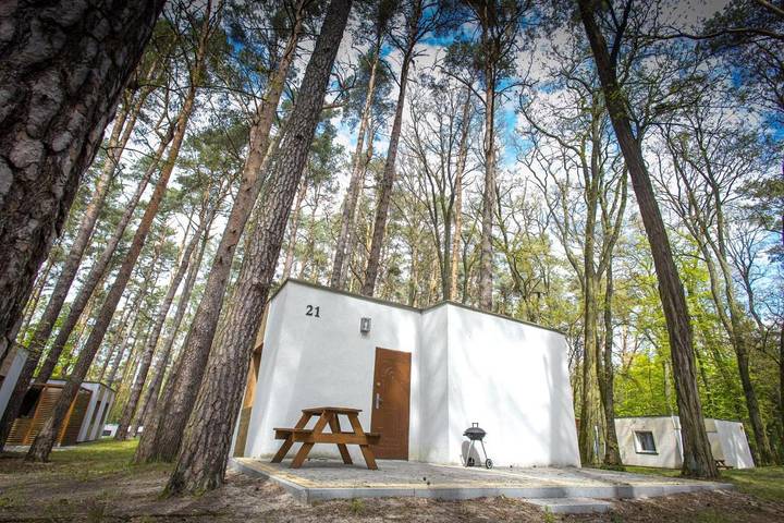 Dom dla 4 osób, z Balkon i Taras oraz Ogród i Sauna w Lubniewice