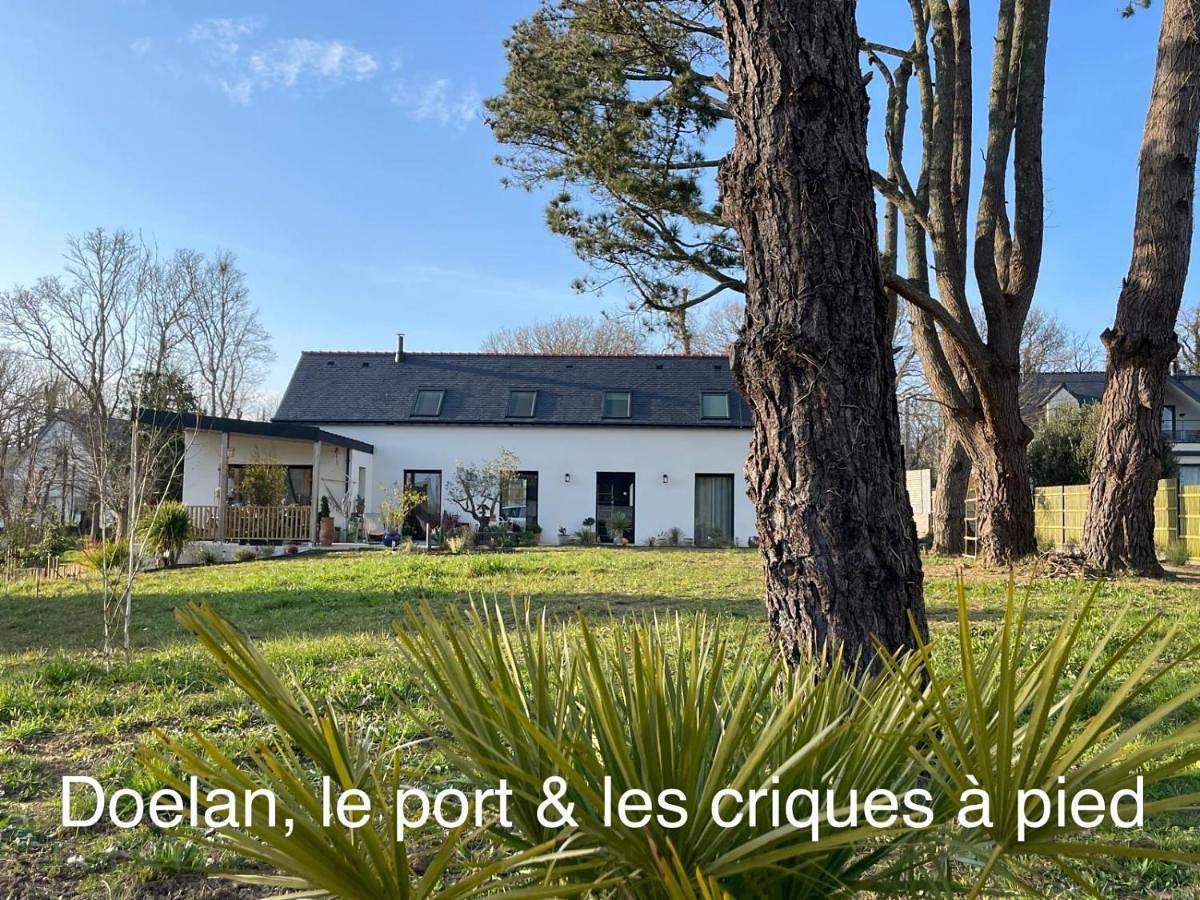 Ty Glazu Doelan espace 60m2, Port& criques à pied, 2 chambres privées au 1er étage, Sdb, Wc séparé in Clohars-Carnoët, Côte de Cornouaille