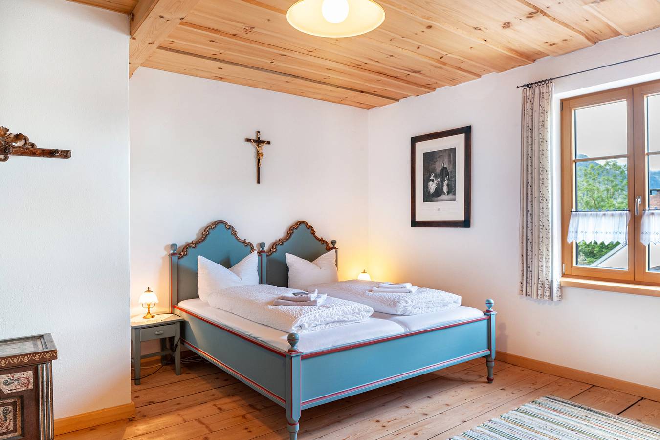 Chambre d'hôtes 'Gästezimmer "Beim Posthalter" avec vue sur la montagne et Wi-Fi in Oberammergau, Alpes bavaroises