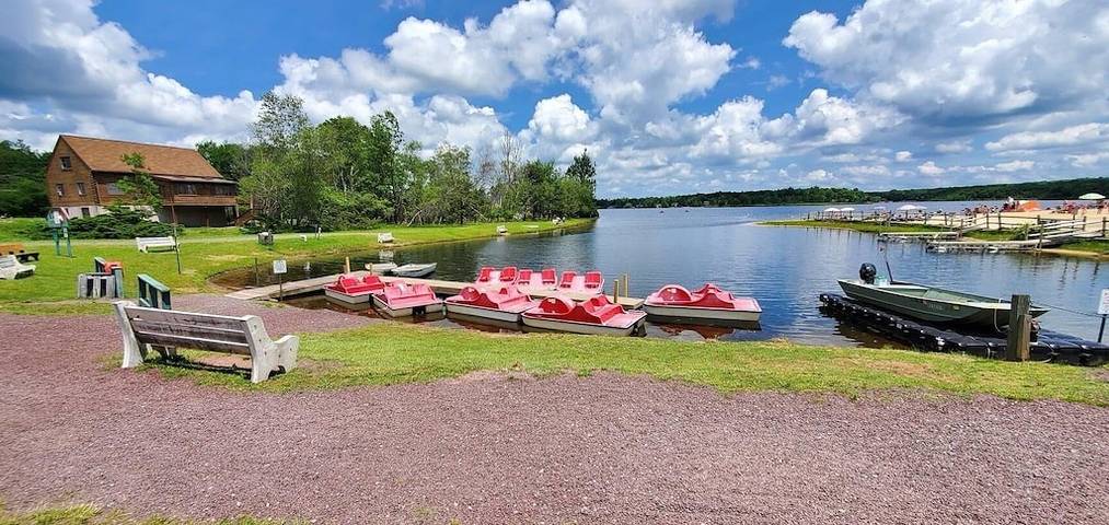 Vacation rental for 10 people, with pool and yard as well as hot tub, with pets in Pocono Mountains