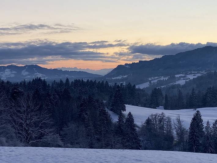 Landhaus 'Allgäu-Cottage' mit Bergblick, privater Terrasse und WLAN in Weiler-Simmerberg, Bayerisch Schwaben