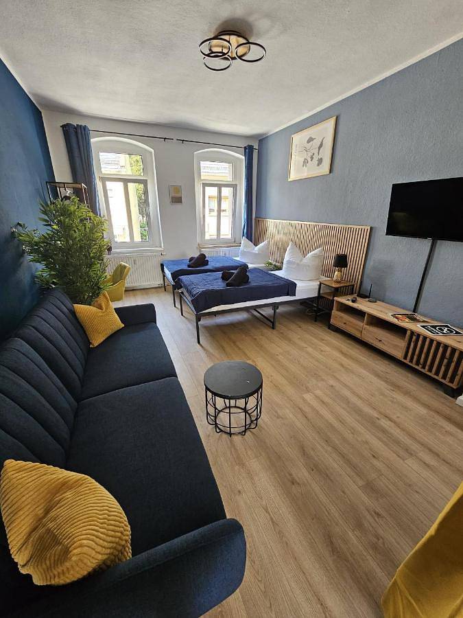 Ferienwohnung für 3 Personen, mit Terrasse und Ausblick in Augustusburg