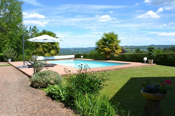 Maison de vacances pour 2 personnes, avec piscine ainsi que vue et jardin - 1