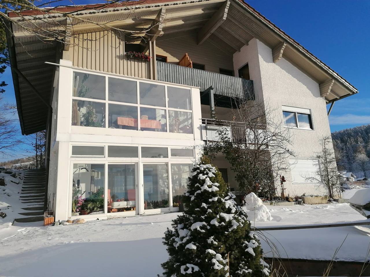 Ganze Wohnung, Ferienwohnung "Grabmeier - Nummer 1" mit Bergblick, privater Terrasse und Wi-Fi in Grainet, Ostbayern