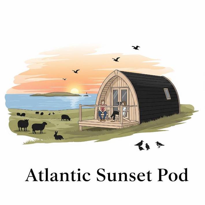Glamping for 3 people, with Terrace and Garden as well as View in Outer Hebrides