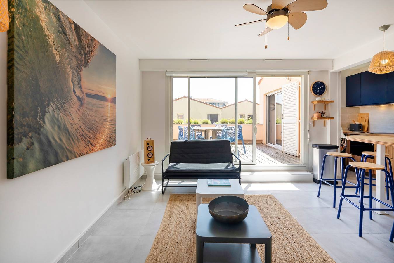 Ganze Wohnung, Ferienwohnung 'Notre Dame' mit Meerblick, privater Terrasse und Wi-Fi in Capbreton, Côte d’Argent