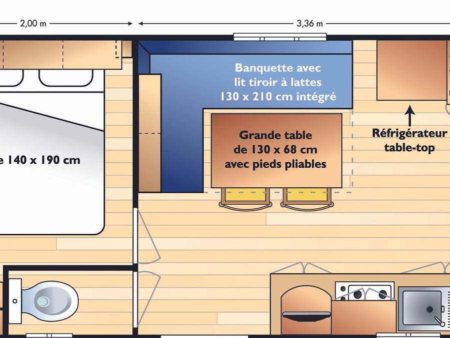 Camping le Moulin du Pont d'Alies - Mobilheim 4 personen - Mrt in Saint-Martin-Lys, Regionaler Naturpark Corbières-Fenouillèdes