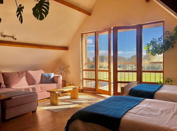 Appartement de vacances pour 4 personnes, avec Terrasse et Jardin ainsi que Vue sur le lac et Vue