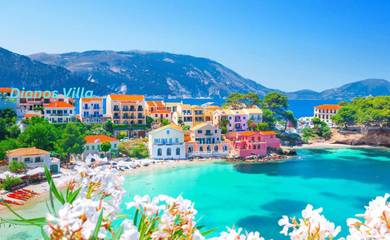 Location de vacances pour 4 personnes, avec piscine ainsi que jacuzzi et balcon dans Άσος