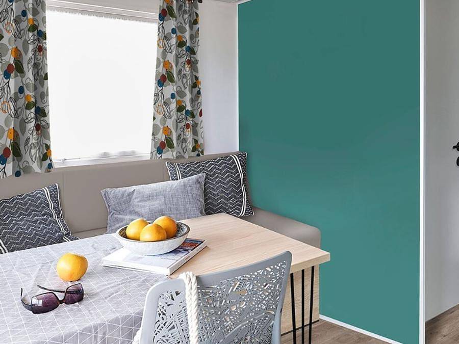 Camping Fraiteux - Mobilheim 4 personen - Mobilheim Tulipe - 2 Schlafzimmer - überdachte Terrasse -. in Plombières-les-Bains, Regionaler Naturpark Belchen der Vogesen