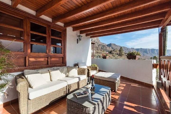 Casa de vacaciones para 8 personas, con jardín en Fataga